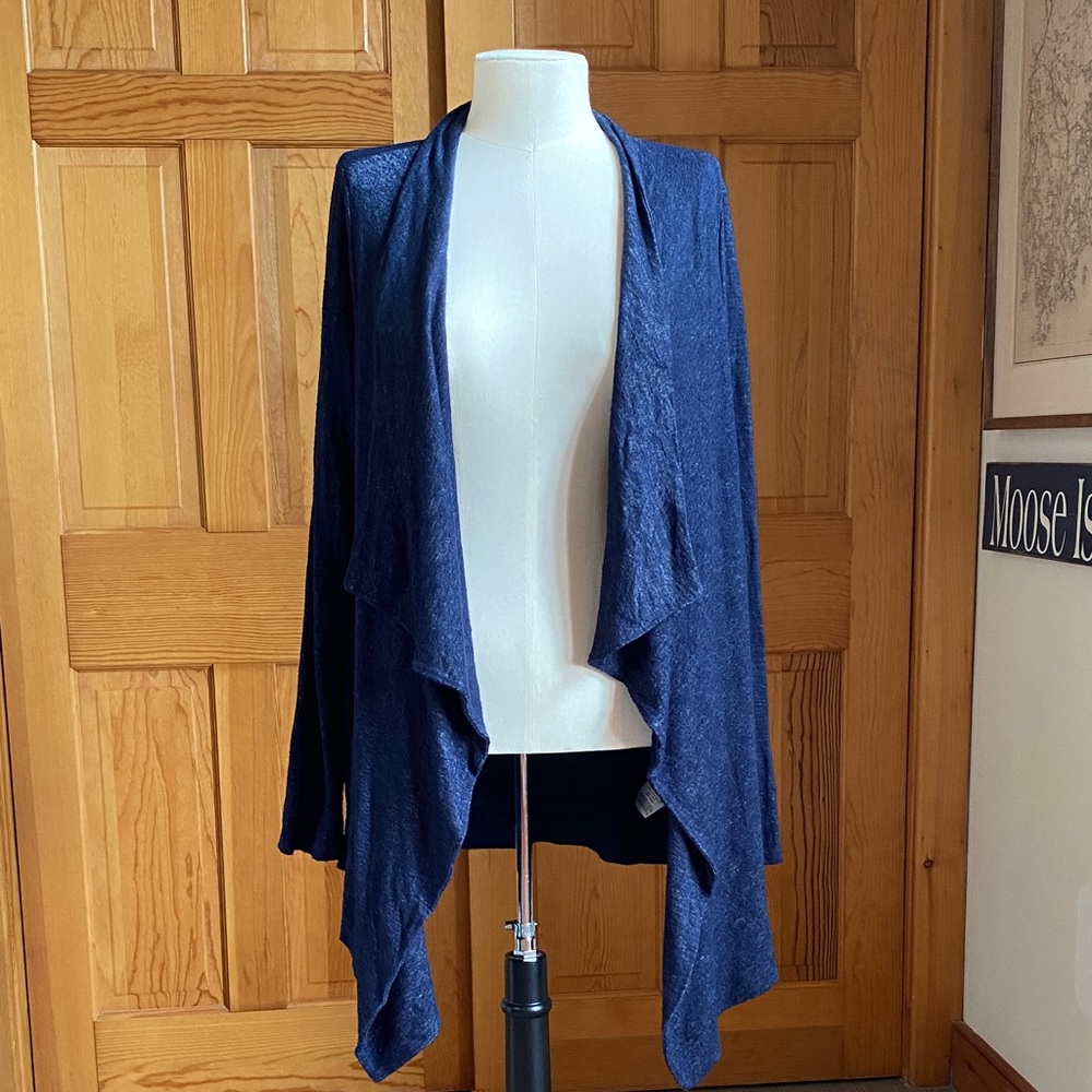 VELVET brand Navy Drape style Cardigan